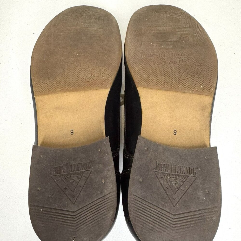 John Fluevog Deep Blue Navy Leather Lace-Up Ocford with Blue Lining - Picture 8 of 10